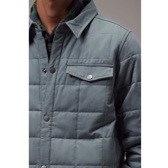 Men's Quilted Jacket Shirt DARK GREY (MTJ-004) - Picture 4 of 5